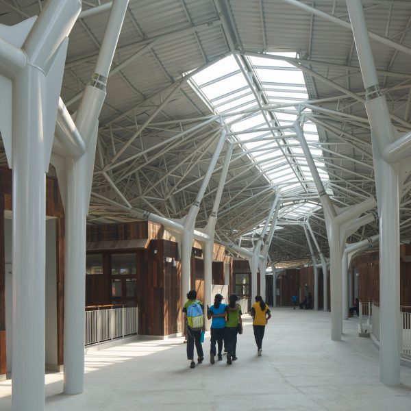 Interior view of the Shiv Nader School in Tamil Nadu