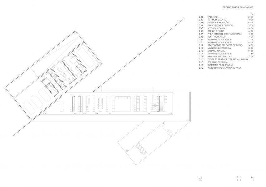 Plan of Villa 95 by Fran Silvestre Arquitectos