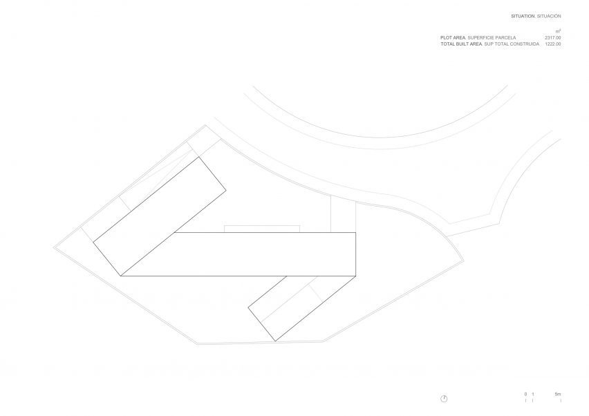 Plan of Villa 95 by Fran Silvestre Arquitectos
