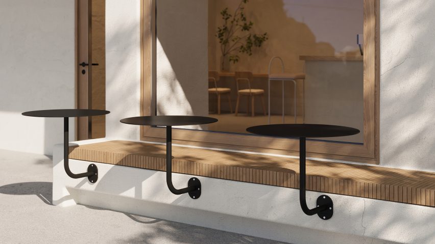 Wall-Mounted Cafe Table by George & Willy