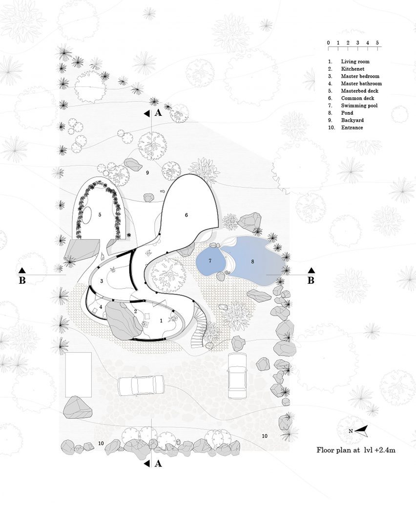 Floor plan of Winterfell house by Prithvi Architects