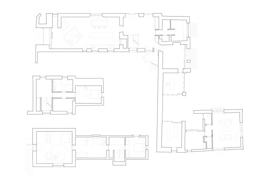 Floor plan of Wool Hall renovation by Tuckey Design Studio