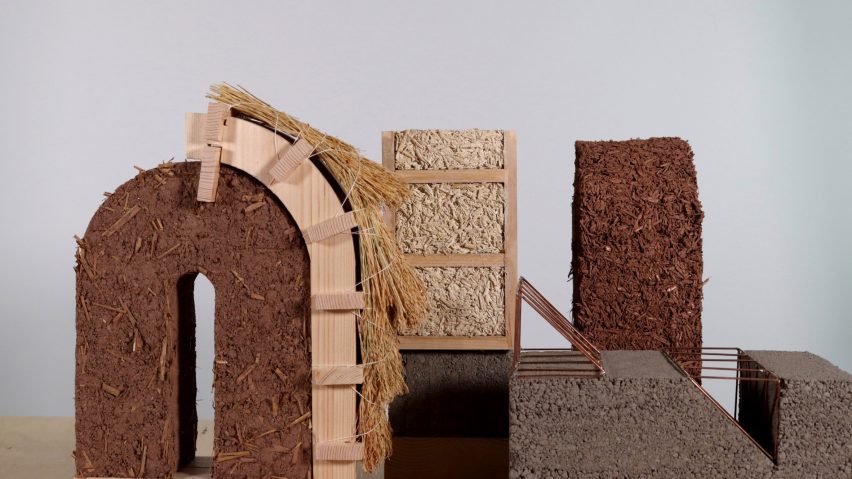 Photo of sculptures made from regenerative materials