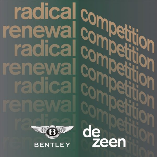 Bentley and Dezeen's Radical Renewal Competition dark green graphics