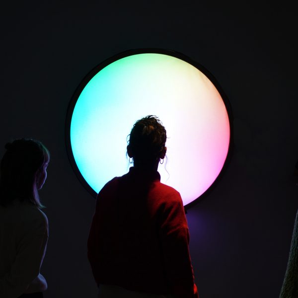 Emotion installation showcasing a spherical light