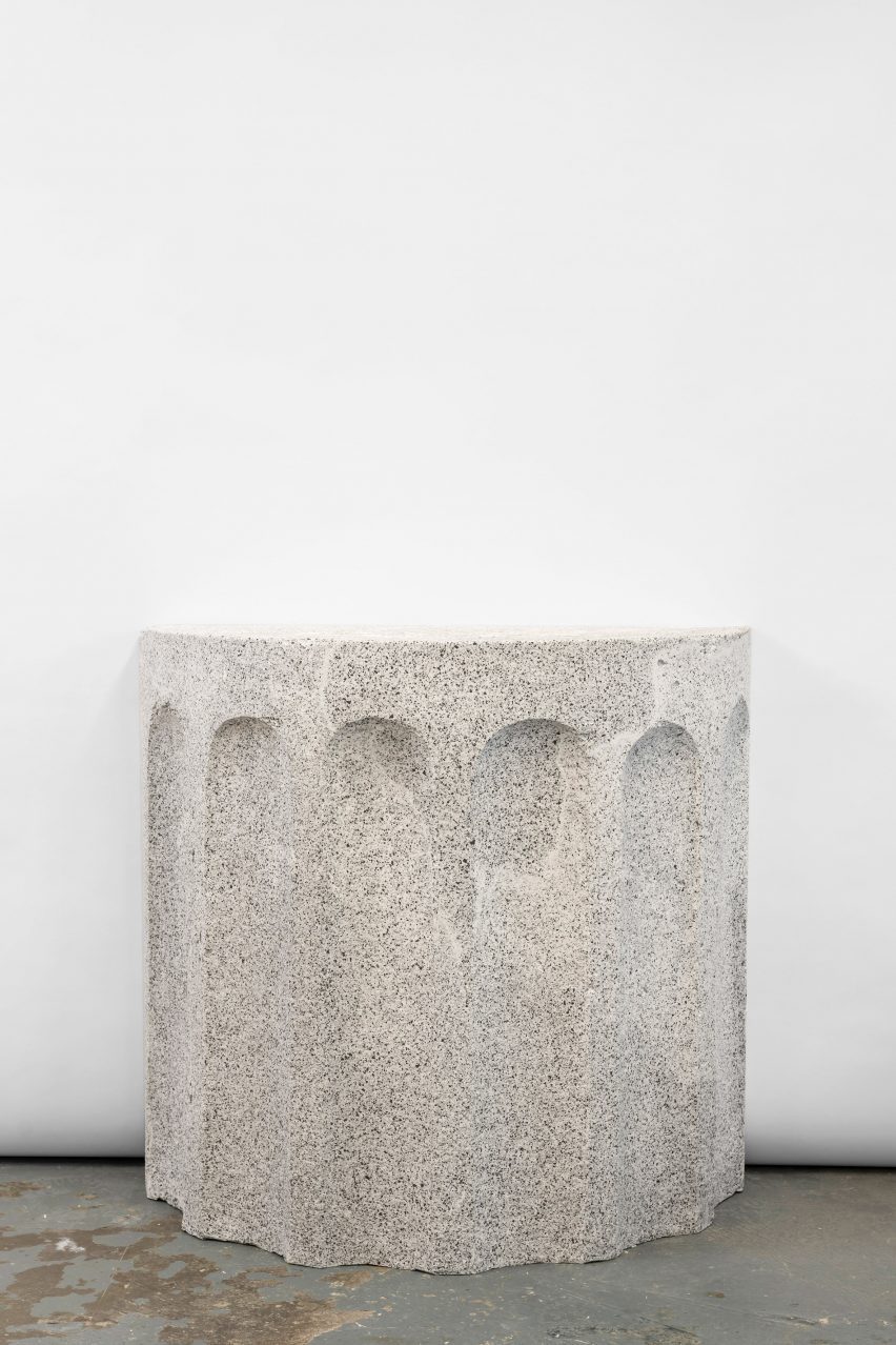 Photograph of the console table piece in the collection.
