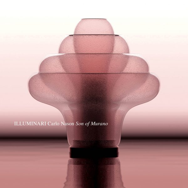 Photo of abstract glass light with text overlay
