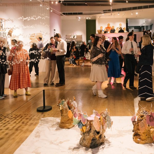 Photo of people at an exhibition