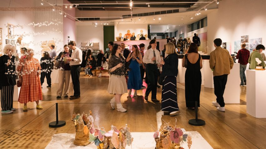 Photo of people at an exhibition