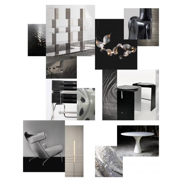 Collage of photos of furniture