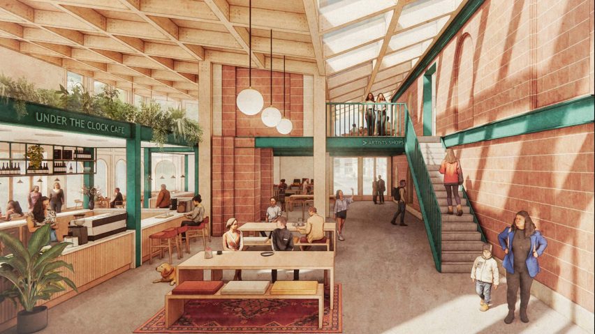 Render of a marketplace