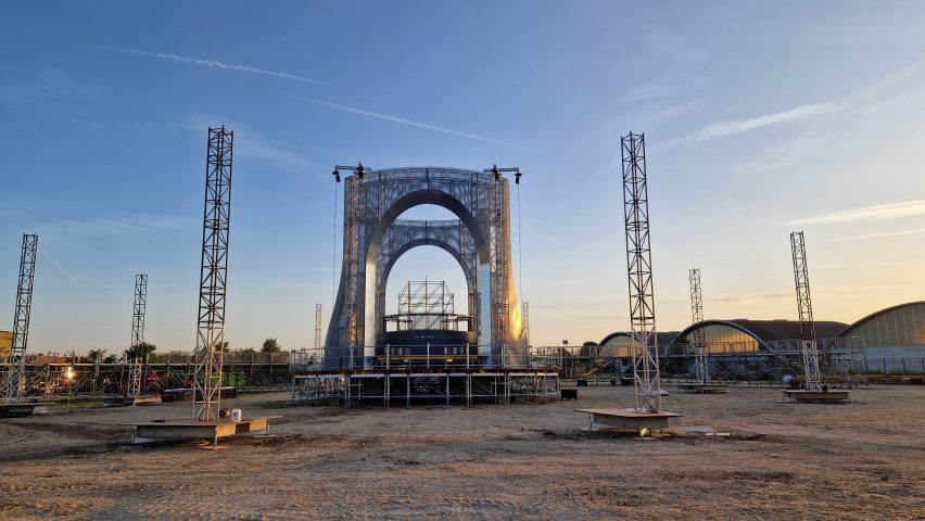 The Temple stage under construction