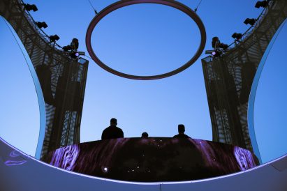 DJ booth at The Temple stage
