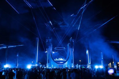 Lasers above The Temple stage at Adriatic Sound Festival