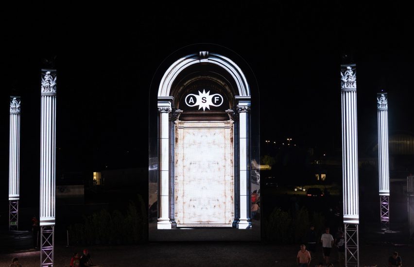 Illuminated LED arch at Adriatic Sound Festival