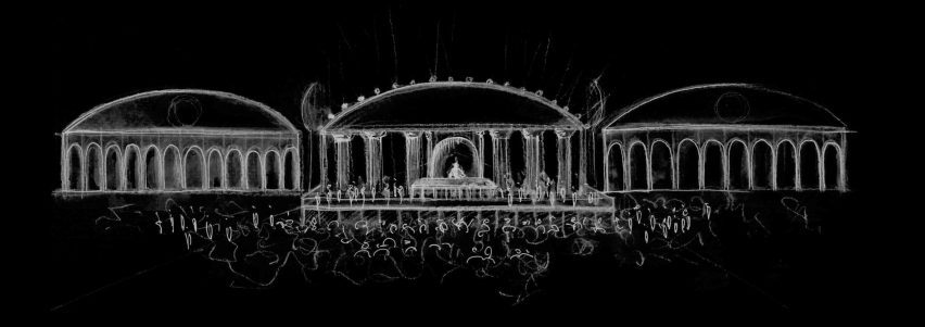 Sketch of The Hangar stage at Adriatic Sound Festival