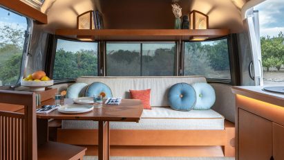Interior of a trailer