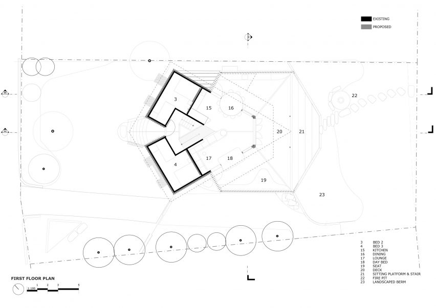 Plan of Cake House by Alexander Symes Architect