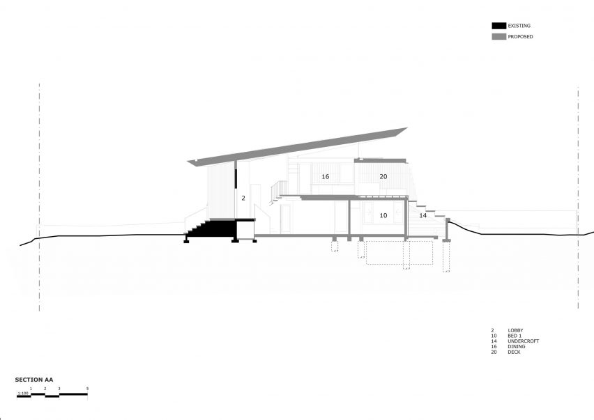 Section of Cake House by Alexander Symes Architect
