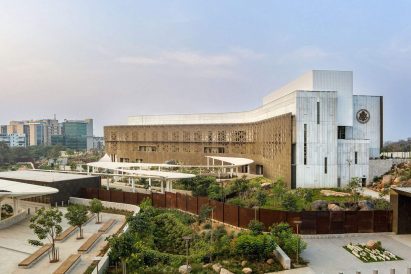Curving building in India for for AIA Architecture awards