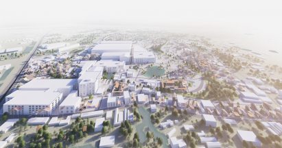 a visualisation of a town from above