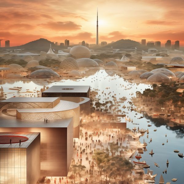 a visualisation of a cityscape