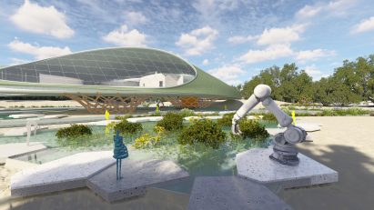 a visualisation of a sustainable campus