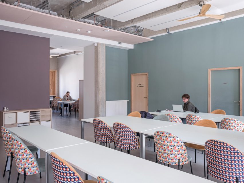 James Baldwin Media Library and Refugee House by Associer