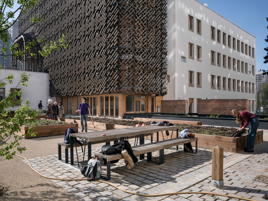 James Baldwin Media Library and Refugee House by Associer