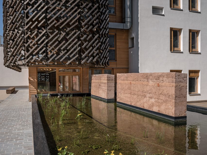 James Baldwin Media Library and Refugee House by Associer