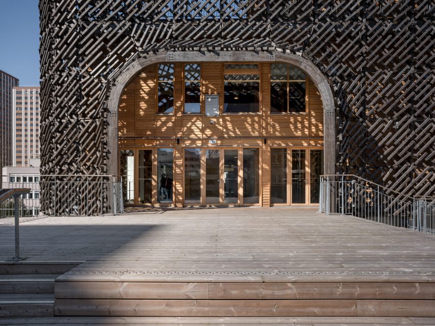 James Baldwin Media Library and Refugee House by Associer