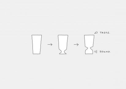 Illustration of three glasses