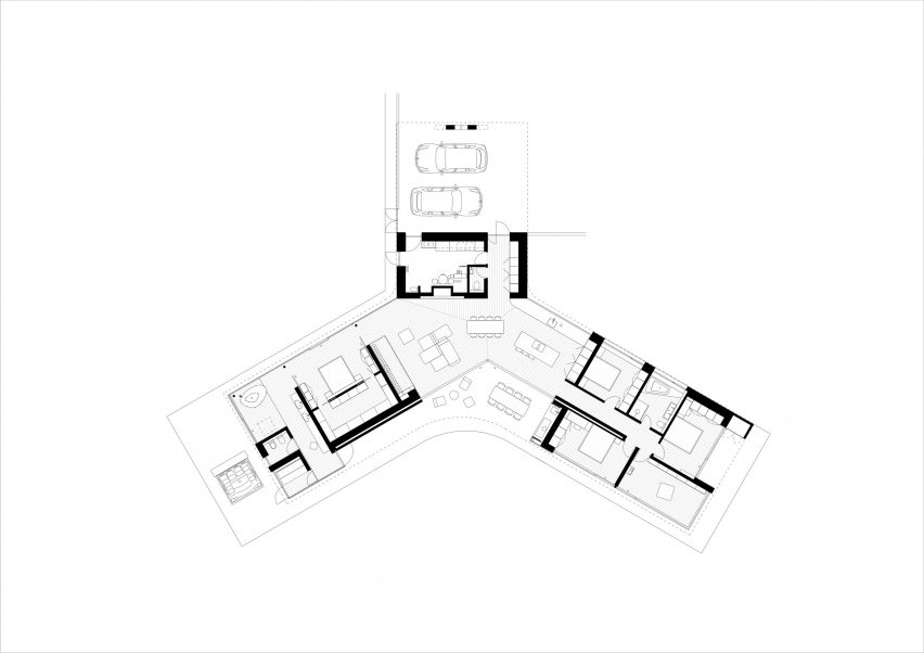 Plan of Banánka by Paulíny Hovorka Architects
