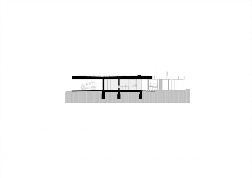 Section of Banánka by Paulíny Hovorka Architects