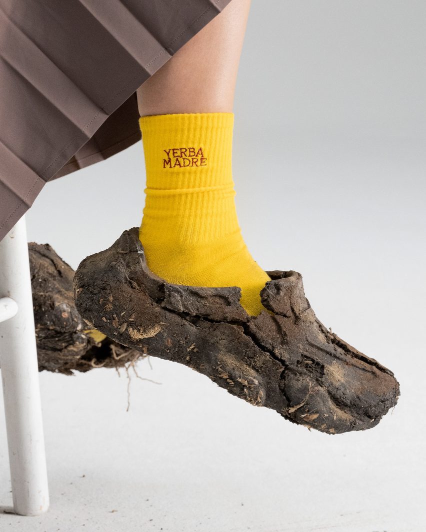 Foot on stool