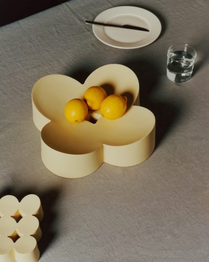 Yellow fruit bowl