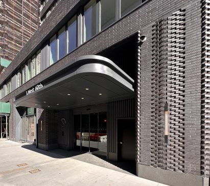 Black building showcasing black brick