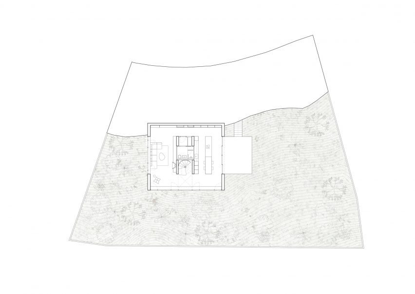 Floor plan of Casa Magarola by Rául Sánchez Architects