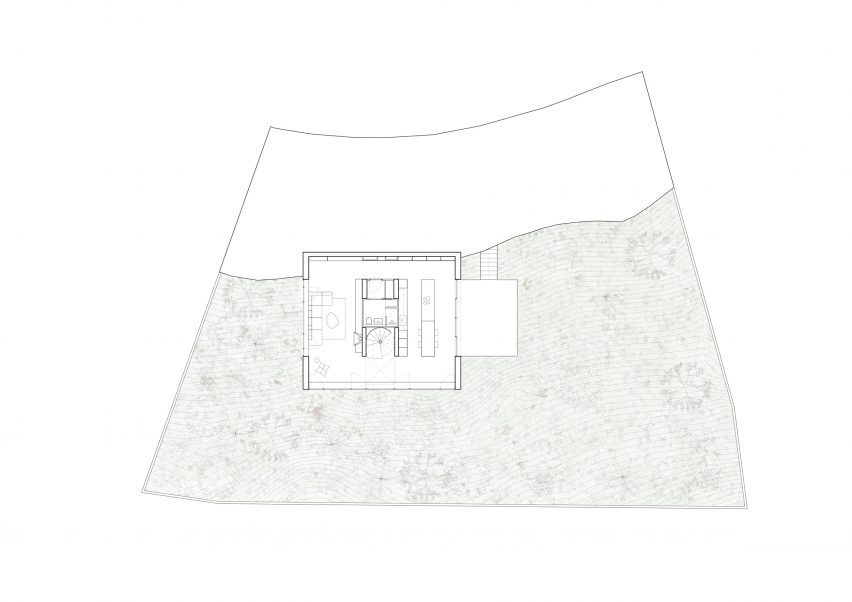 Floor plan of Casa Magarola by Rául Sánchez Architects