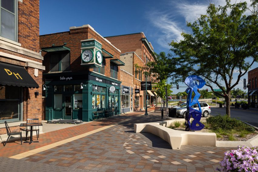 The Belden Brick Company's pavers at Cedar Falls downtown