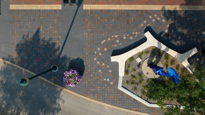 The Belden Brick Company's pavers at Cedar Falls downtown