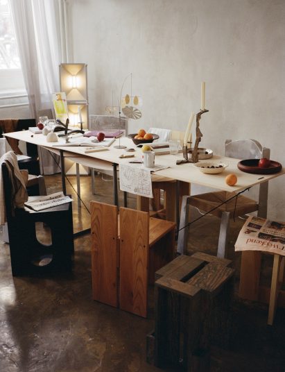 Dining table in Home from Home installation