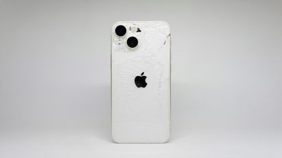 iPhone with a cracked back