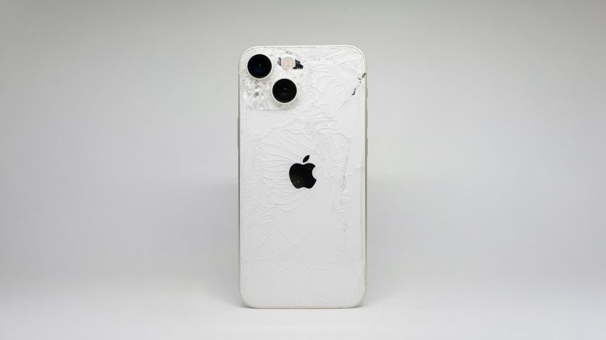 iPhone with a cracked back