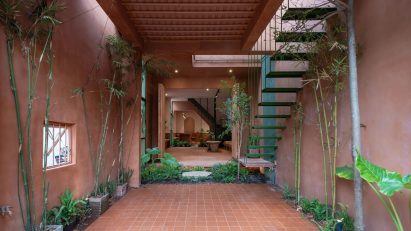 House with plants and terracotta Vietnam