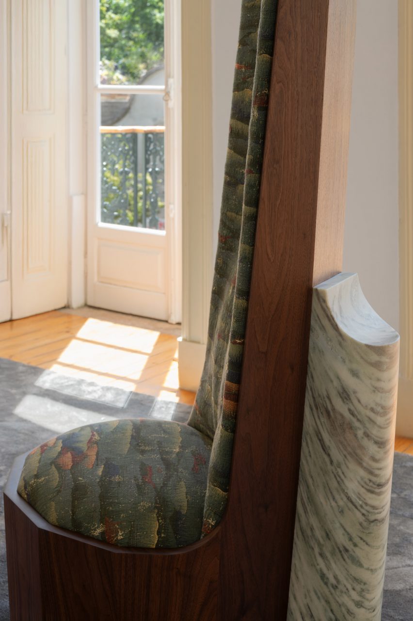 High-backed chair for Ensemble collection