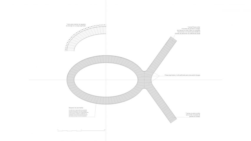 Plan of Farrapona Geological Viewpoint by Puerto & Sánchez Arquitectos