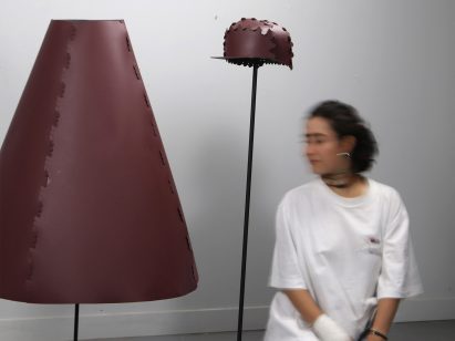 skirt and hat design by Design Academy Eindhoven student Zoé Monstrey as part of Forbo's Student Challenges
