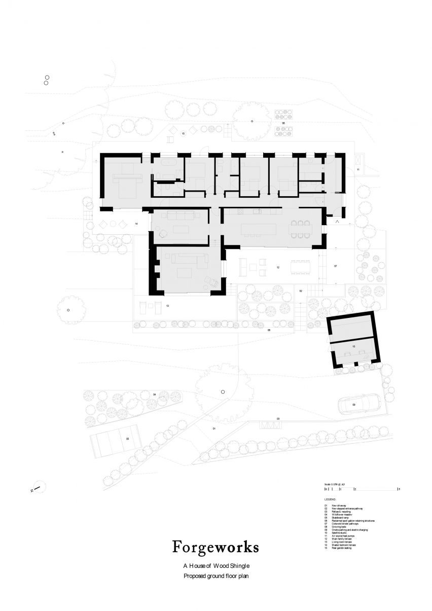 Plan of House of Wood Shingle by Forgeworks