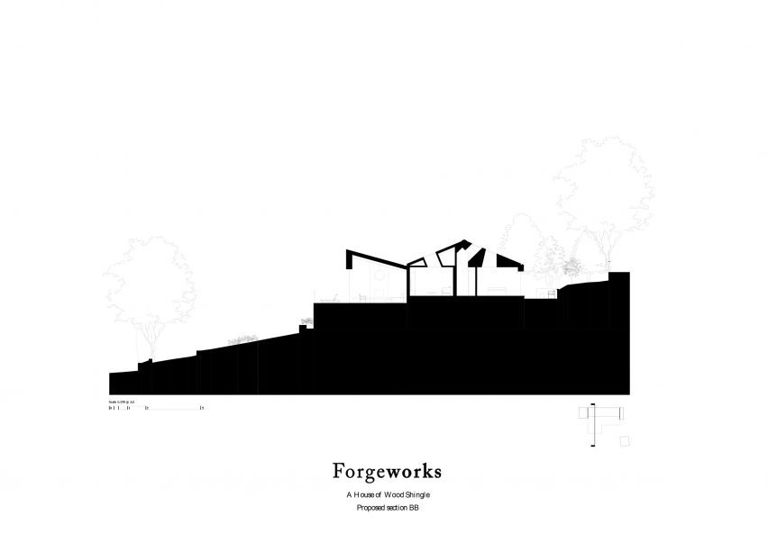Section of House of Wood Shingle by Forgeworks